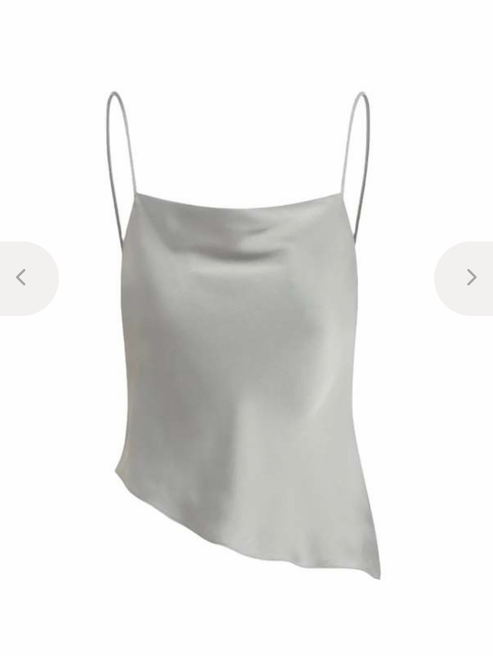 Favorite Daughter The That’s Hot Top Gray Satin Open Back NWT S